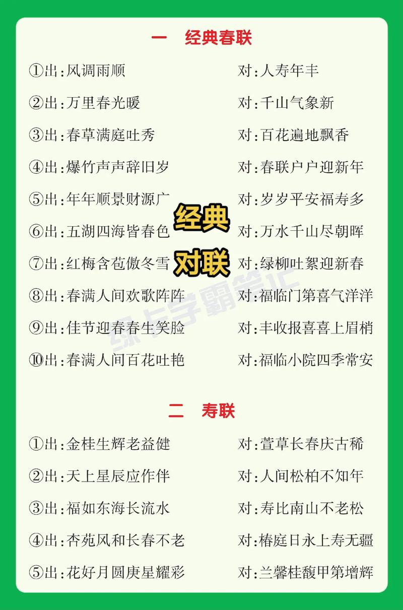 对联基本常识 - 对对联常识  第8张