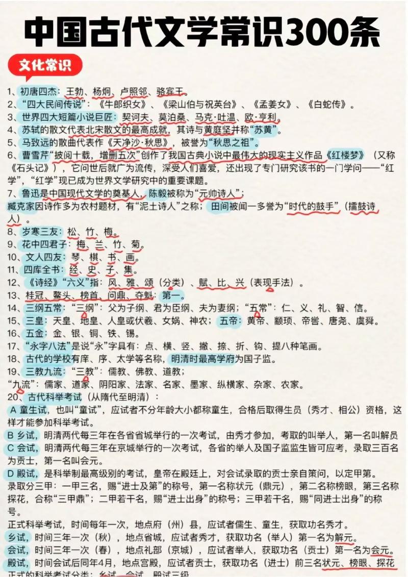 文学常识简答题,文学常识题目答案大全200道 第4张 文学常识简答题,文学常识题目答案大全200道 第4张